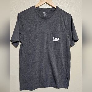Lee Gray Short Sleeve Tee Classic Crew Neck